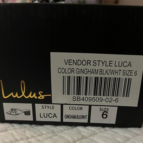 NWT Lulu Houndstooth Pattern Mini Dress Size S & NWT Lulu Gingham Heels Size 6 - Picture 2 of 5